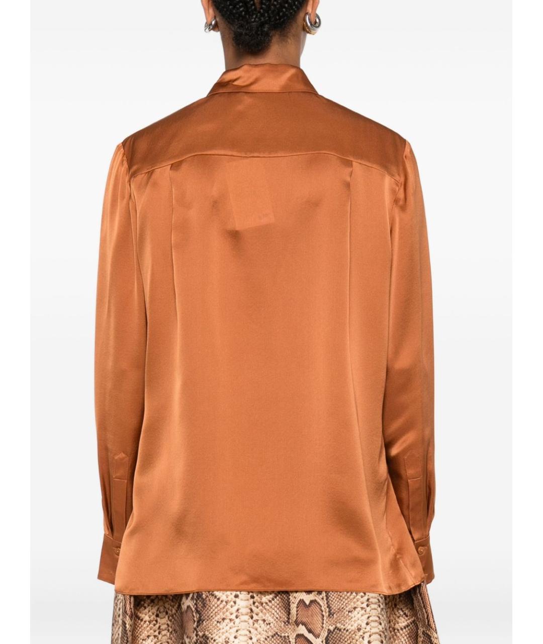 ZIMMERMANN Коричневая шелковая рубашка, фото 5