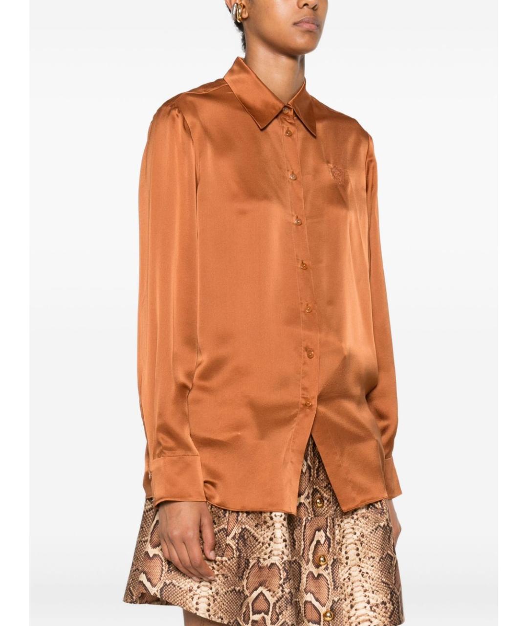 ZIMMERMANN Коричневая шелковая рубашка, фото 3