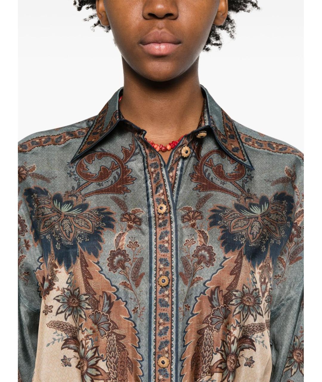 ZIMMERMANN Мульти шелковая рубашка, фото 5