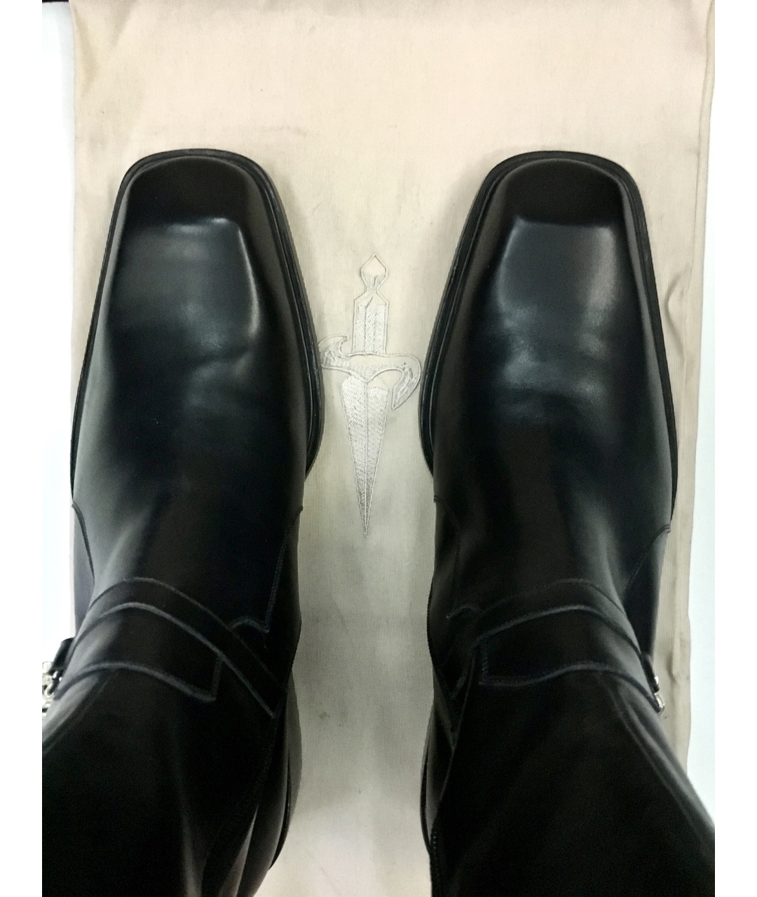 CESARE PACIOTTI Черные кожаные высокие ботинки, фото 3