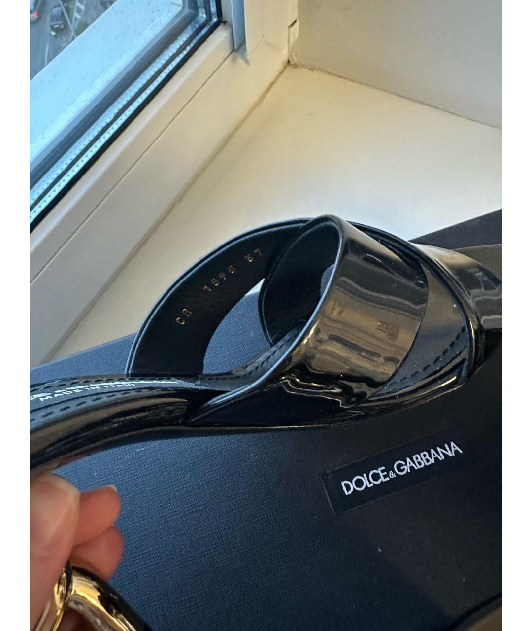 DOLCE&GABBANA Черные мюли, фото 4