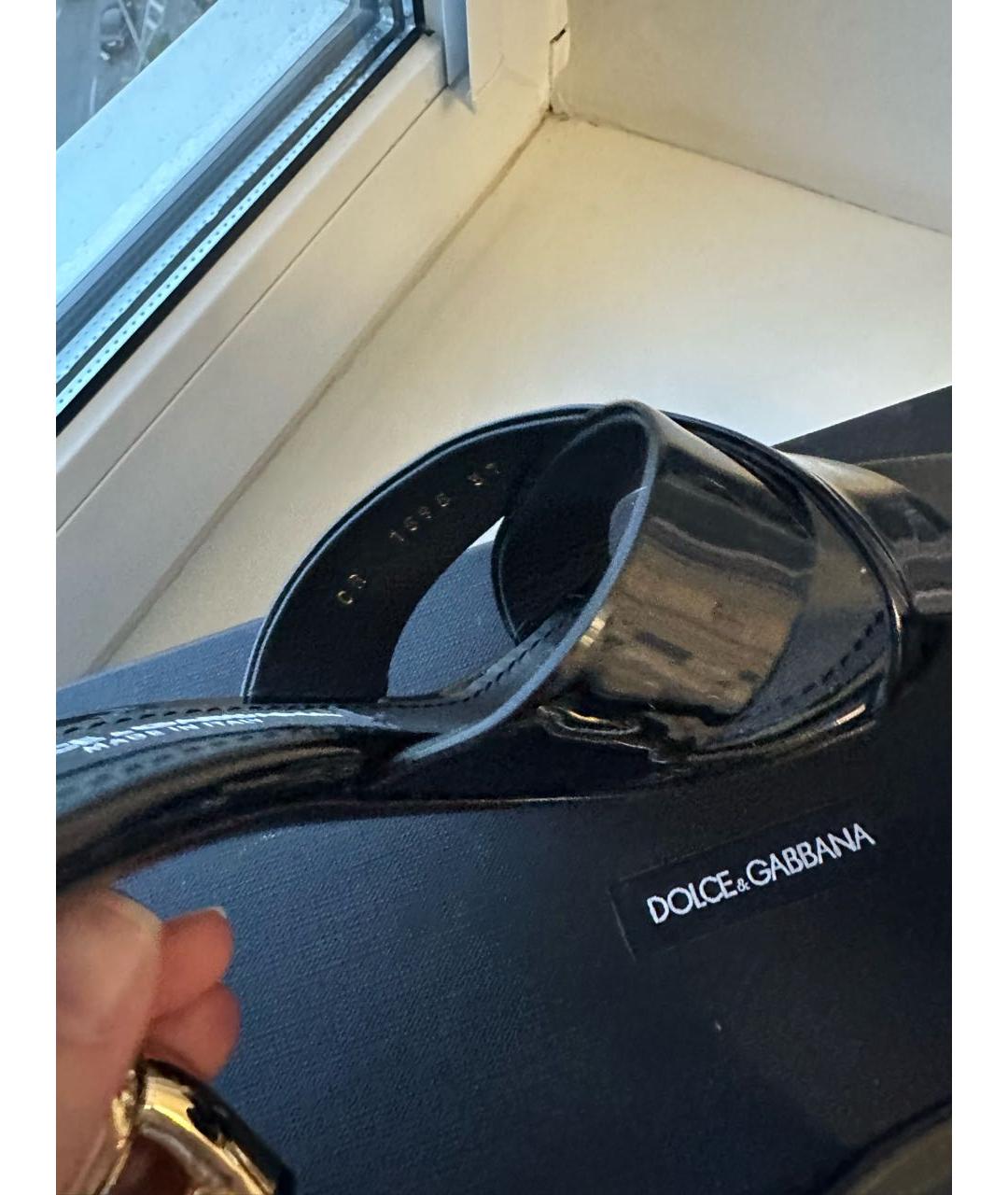DOLCE&GABBANA Черные мюли, фото 5