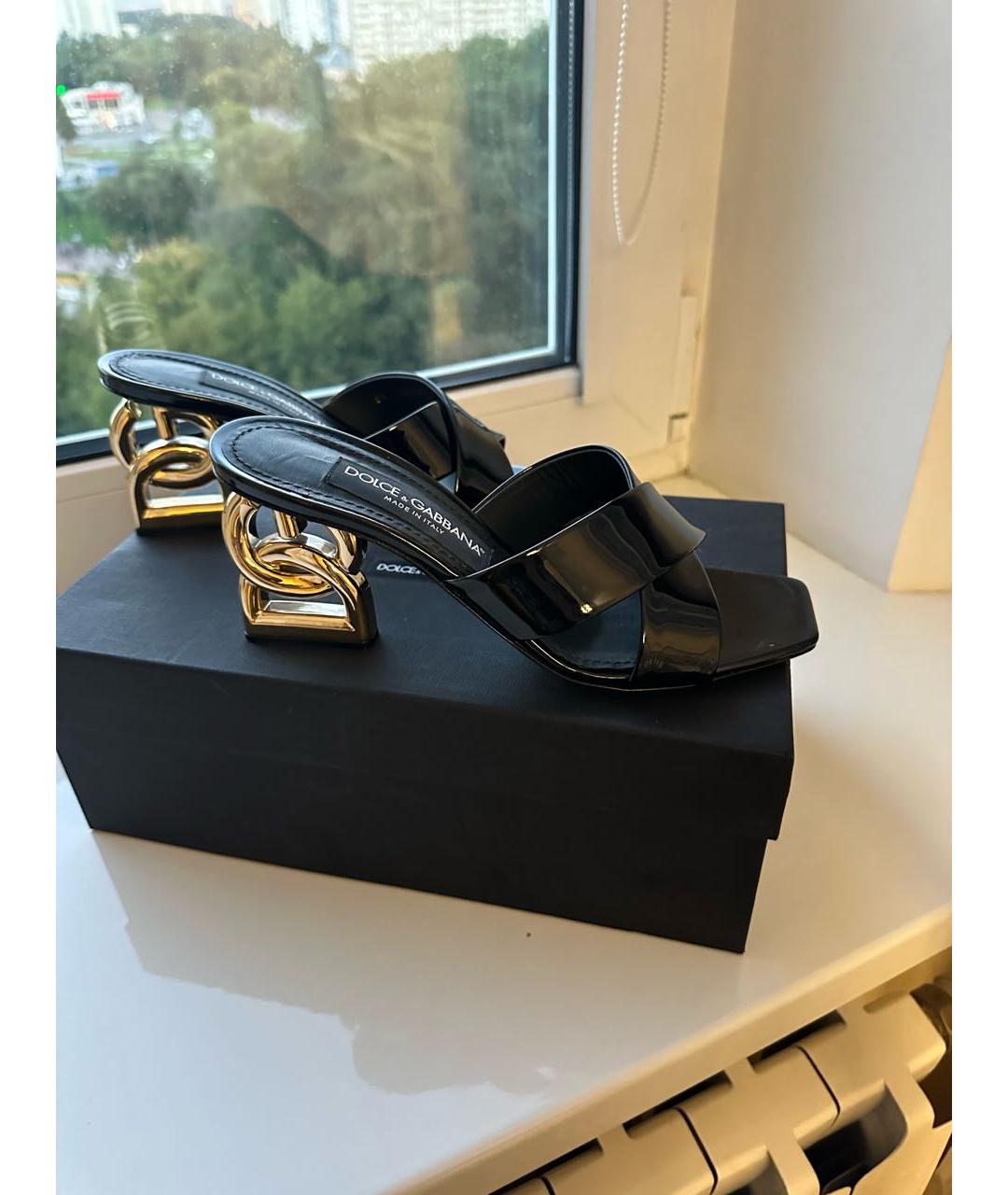 DOLCE&GABBANA Черные мюли, фото 7