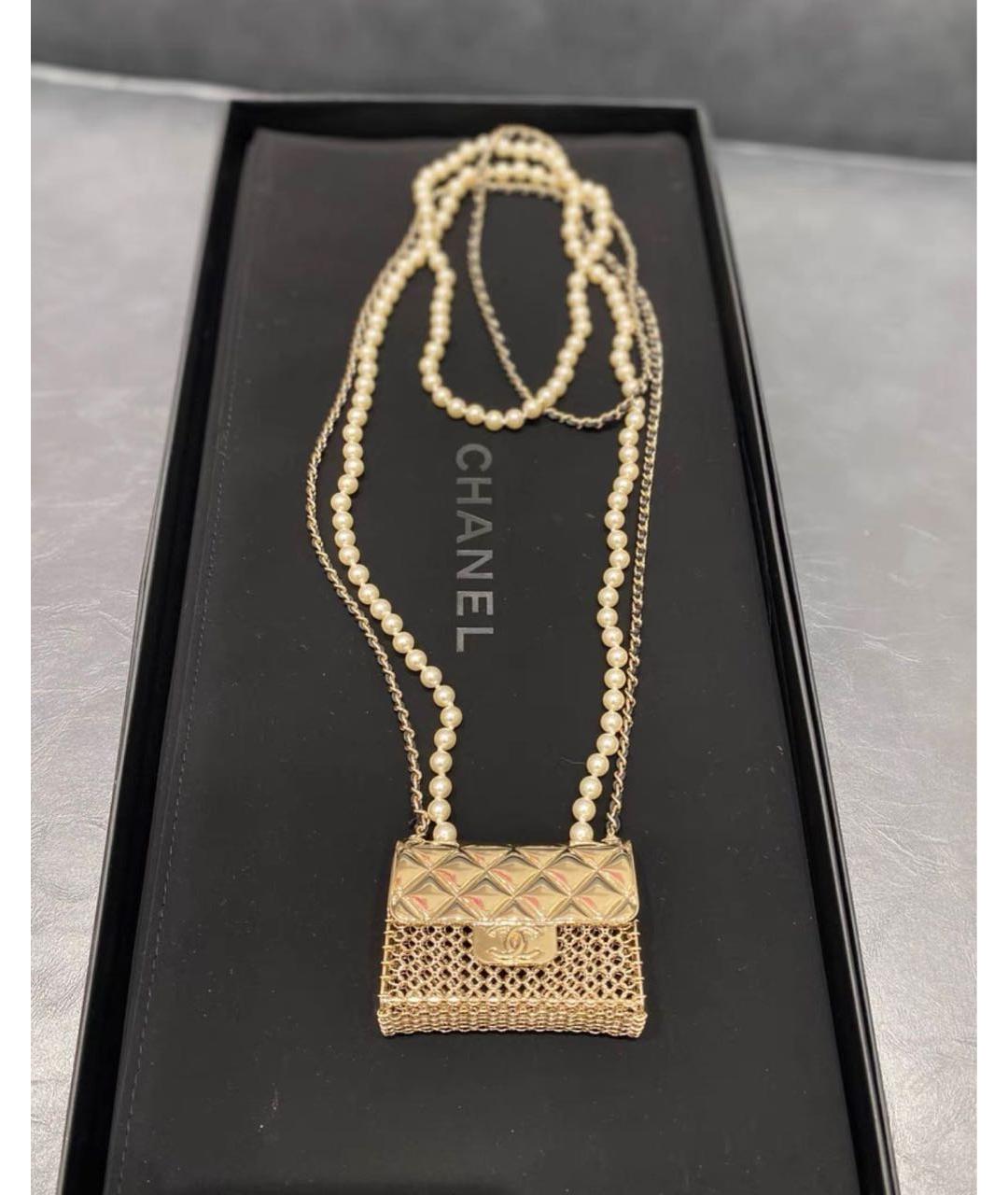 CHANEL Золотое металлическое колье, фото 7