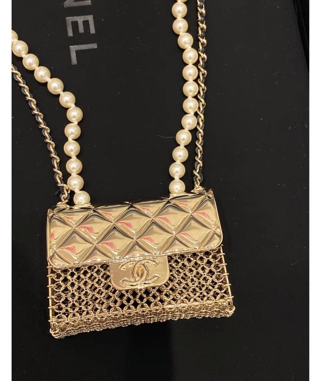CHANEL Золотое металлическое колье, фото 2