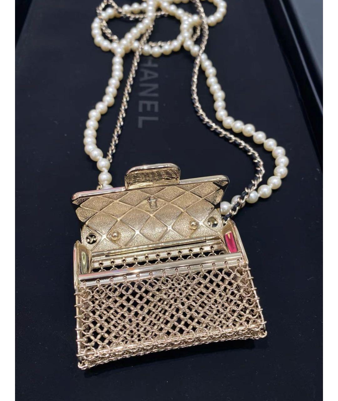 CHANEL Золотое металлическое колье, фото 4