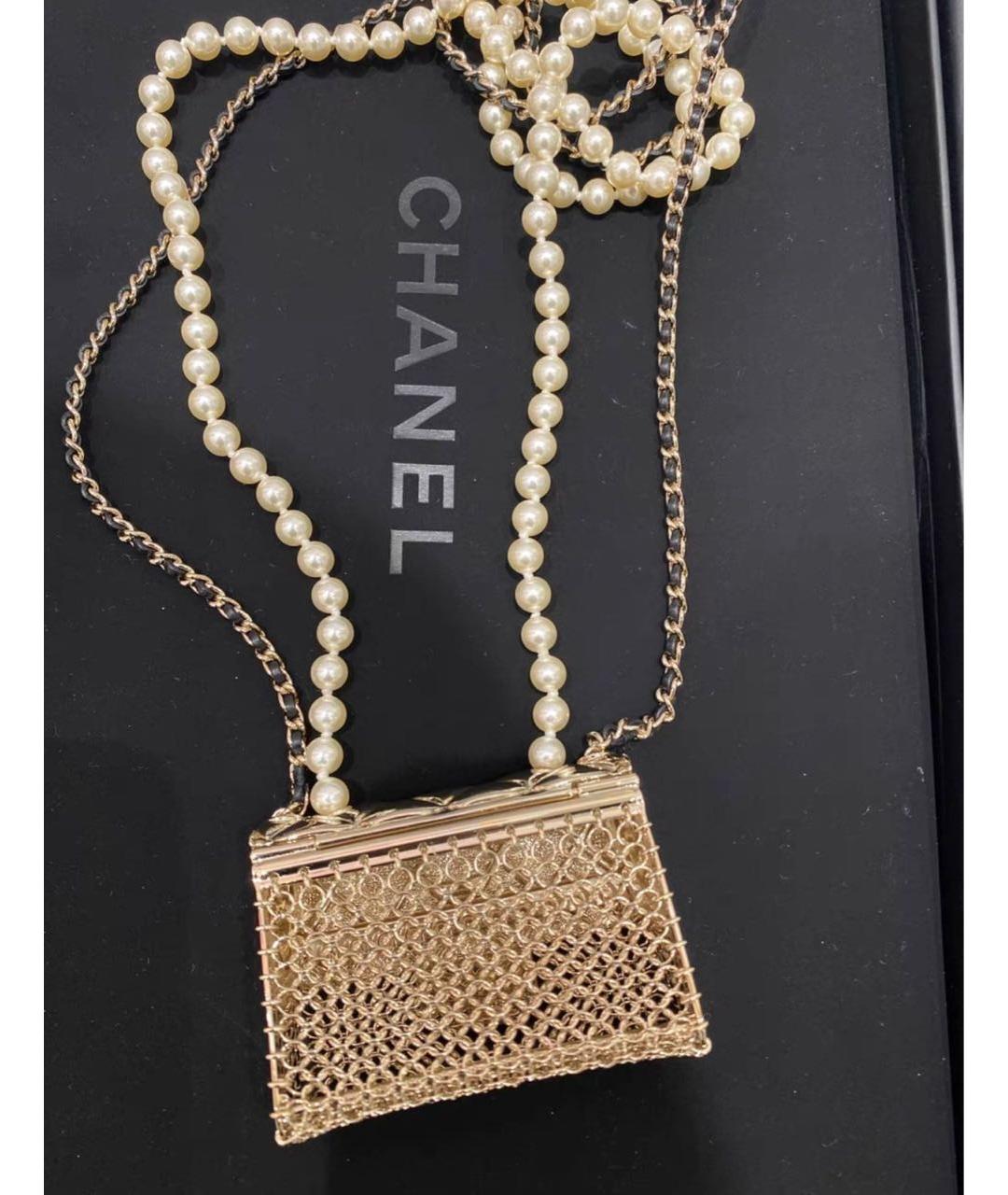 CHANEL Золотое металлическое колье, фото 5
