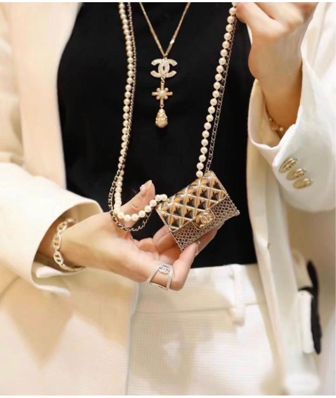 CHANEL Золотое металлическое колье, фото 6