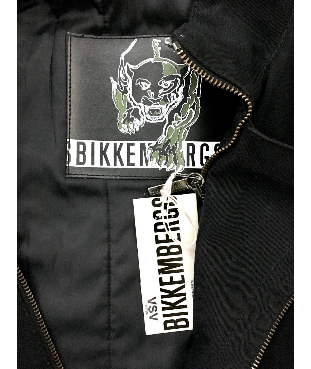 BIKKEMBERGS Черная хлопковая куртка, фото 3