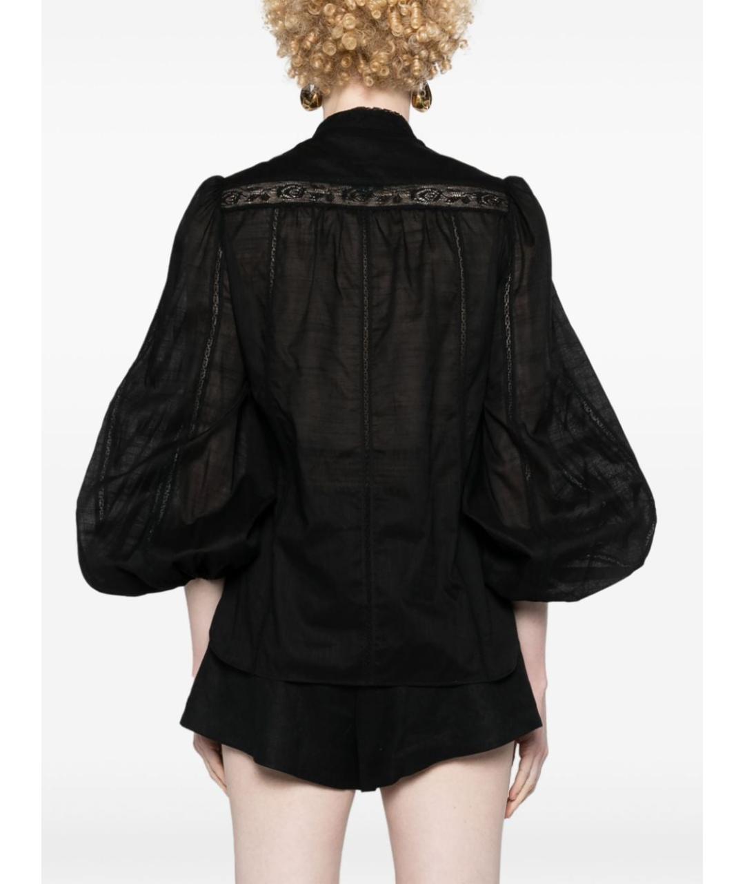 ZIMMERMANN Черная хлопковая рубашка, фото 2