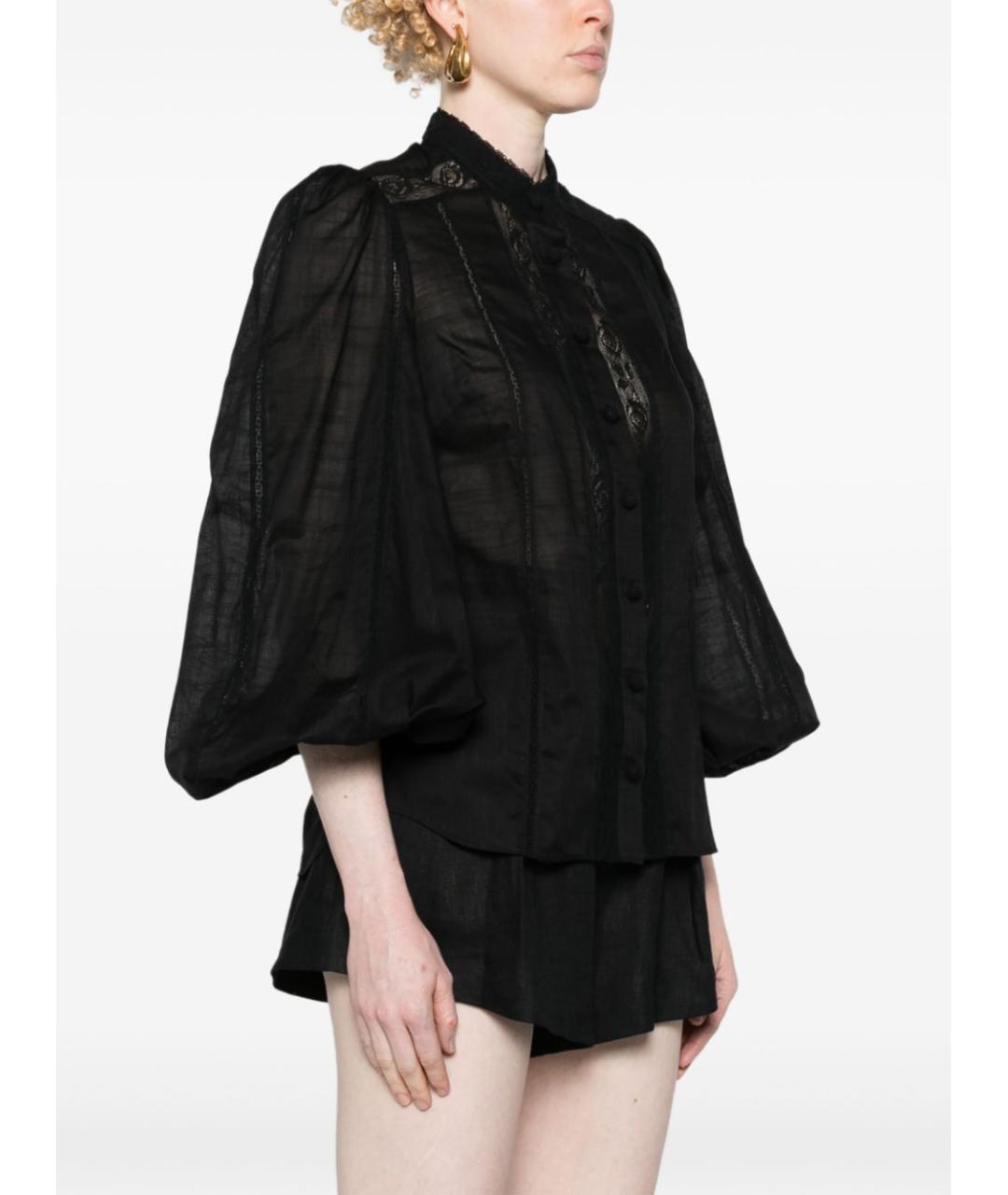 ZIMMERMANN Черная хлопковая рубашка, фото 4
