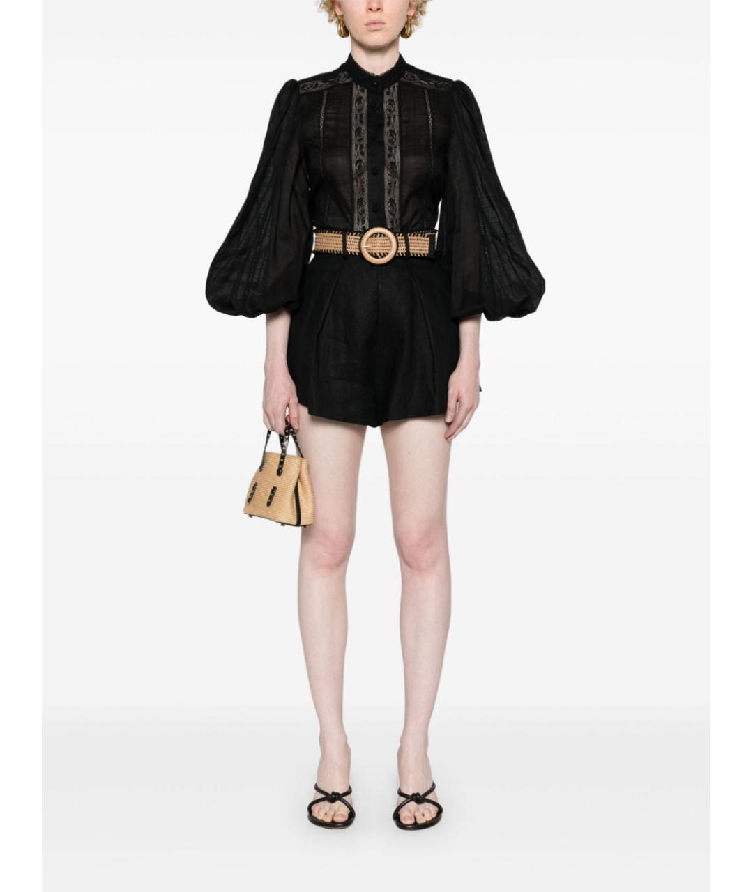 ZIMMERMANN Черная хлопковая рубашка, фото 3