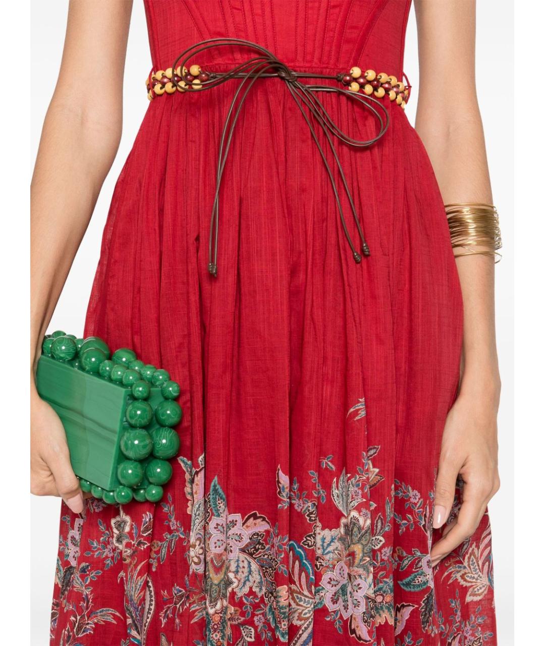 ZIMMERMANN Красное хлопковое платье, фото 2
