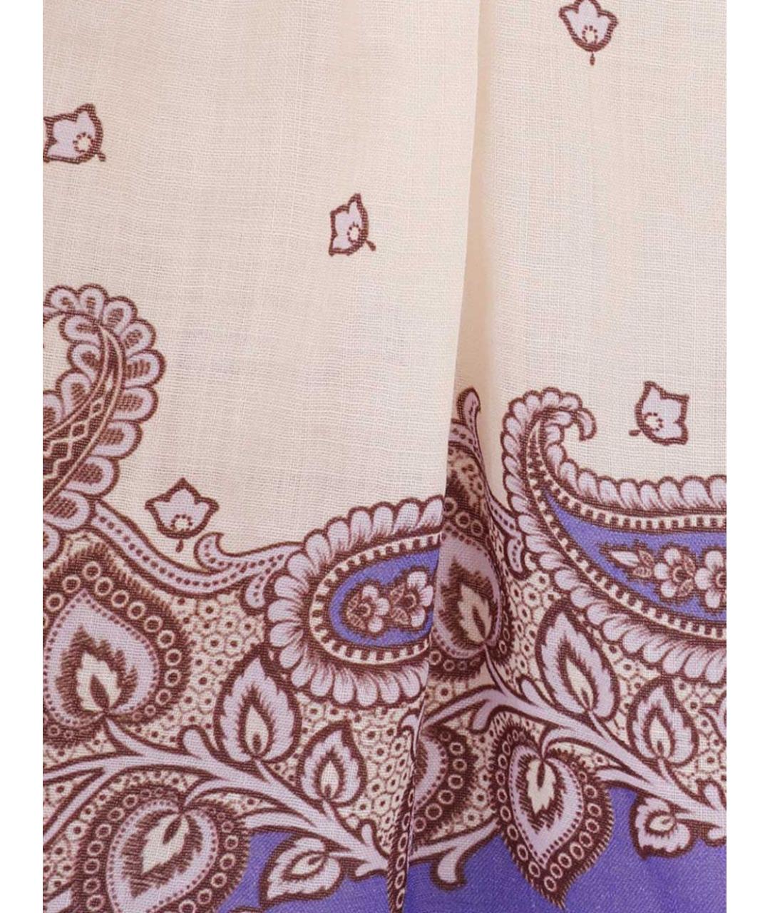 ZIMMERMANN Фиолетовые хлопковые прямые брюки, фото 2