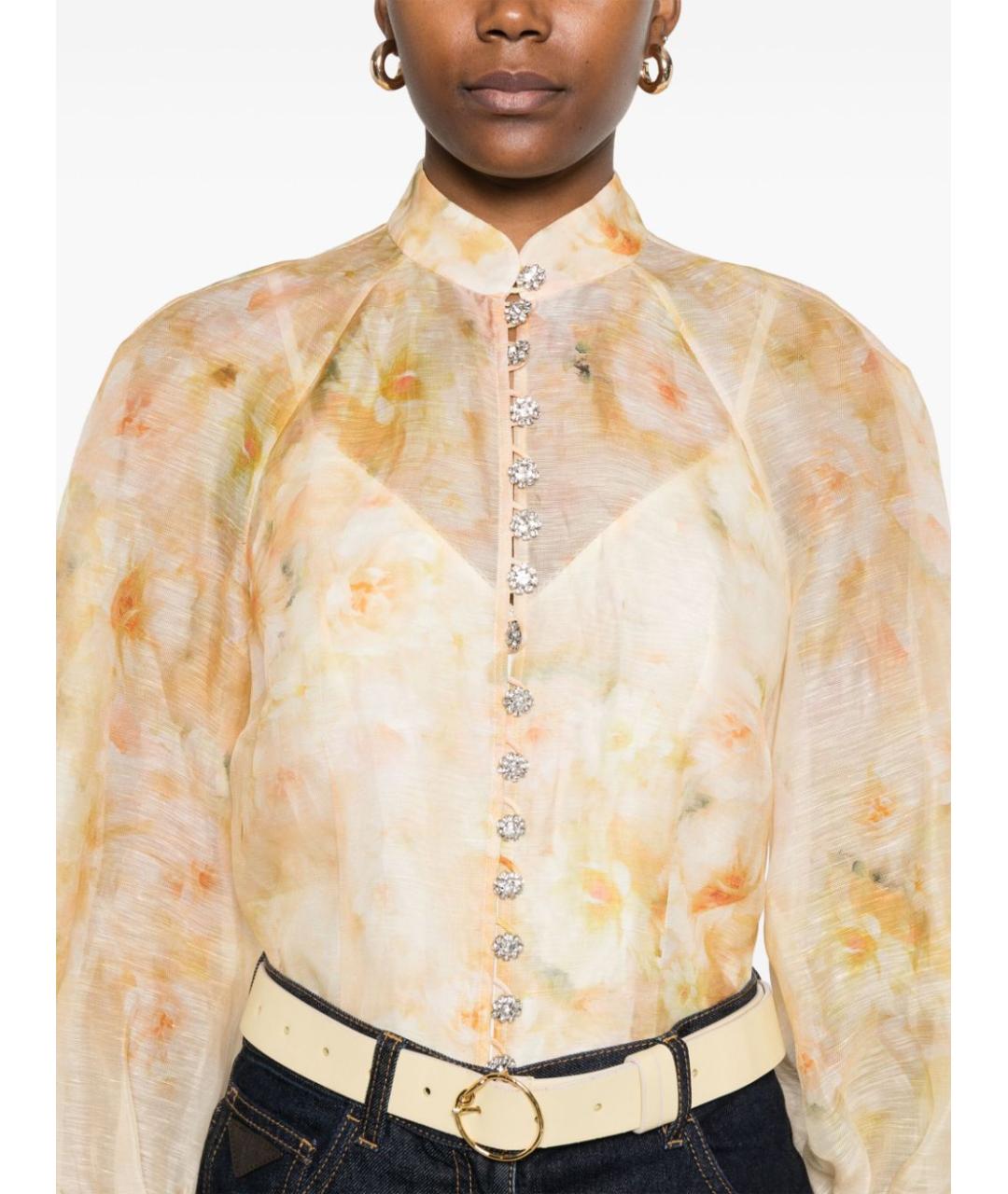 ZIMMERMANN Бежевая рубашка, фото 3