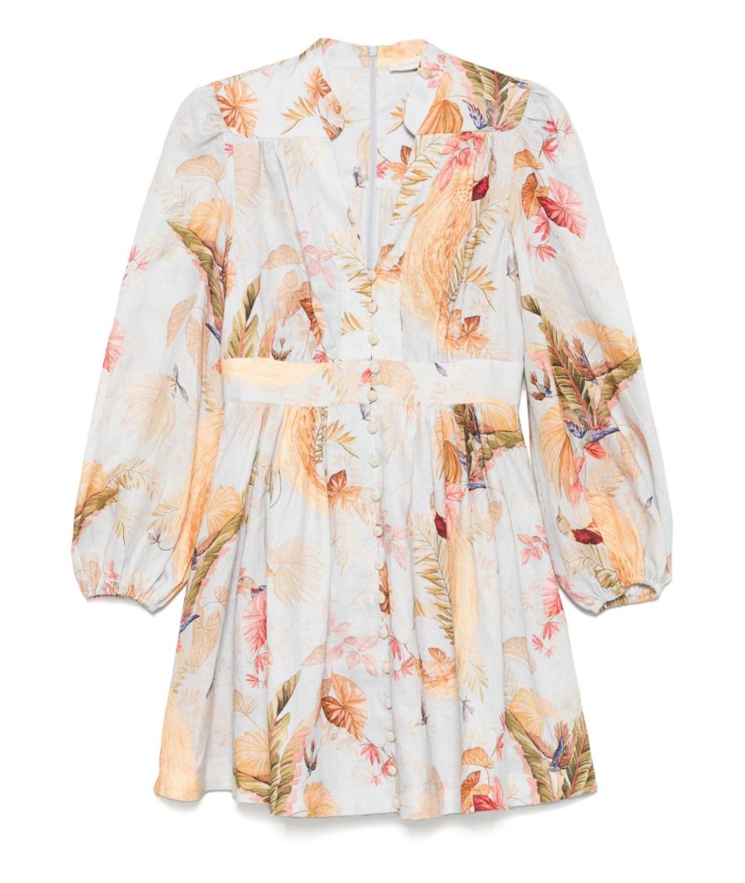 ZIMMERMANN Мульти льняное платье, фото 1