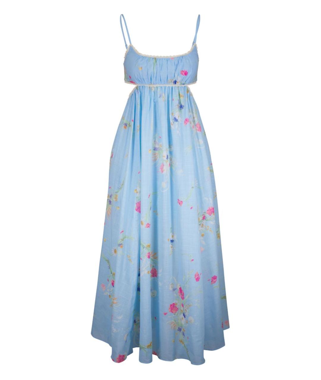 ZIMMERMANN Голубое хлопковое платье, фото 1
