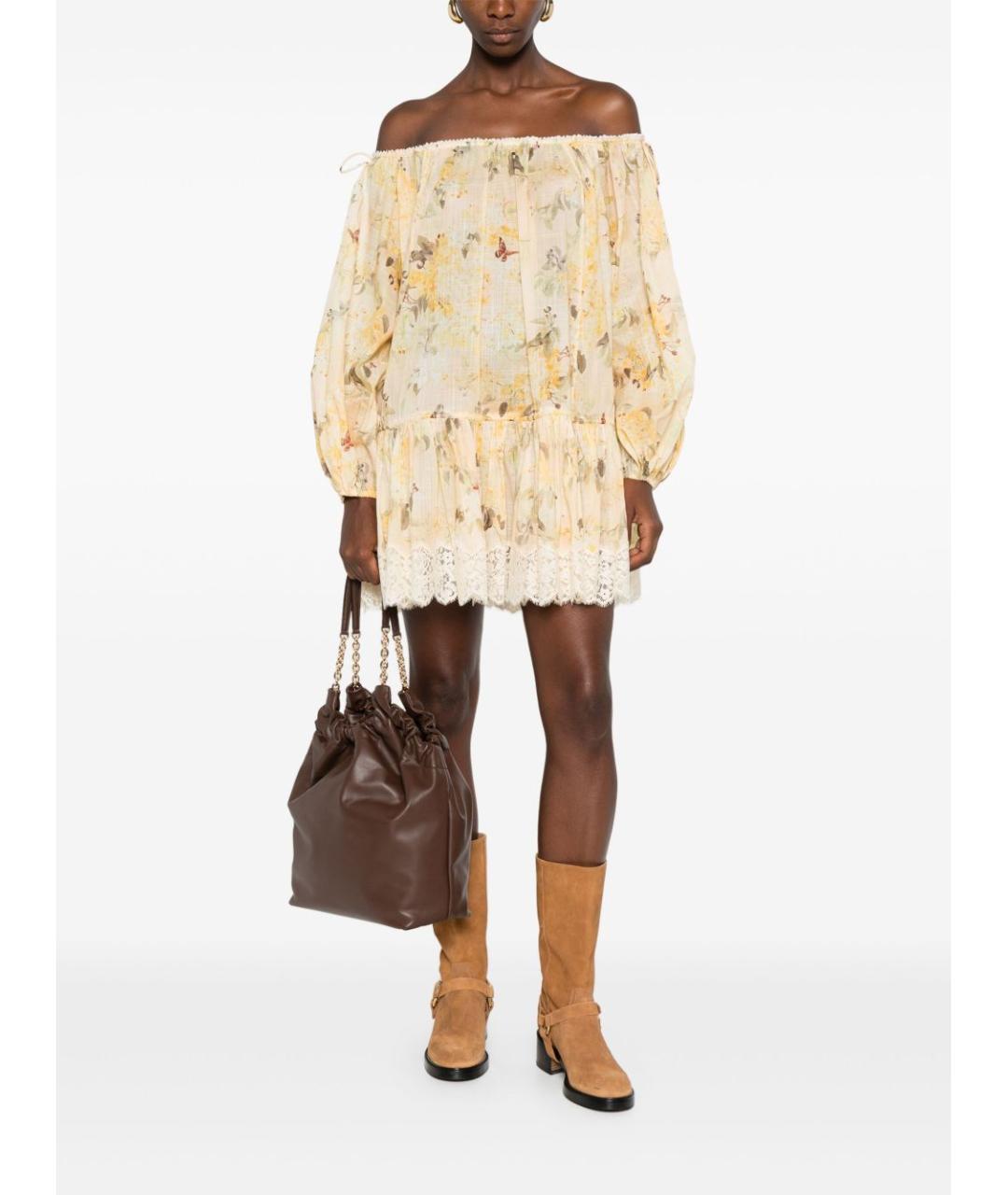 ZIMMERMANN Желтое хлопковое платье, фото 2