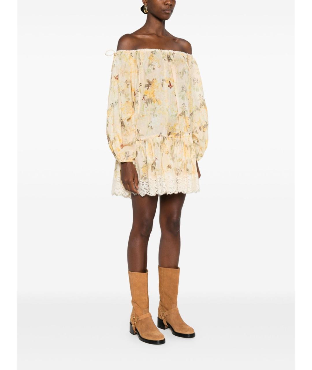 ZIMMERMANN Желтое хлопковое платье, фото 5