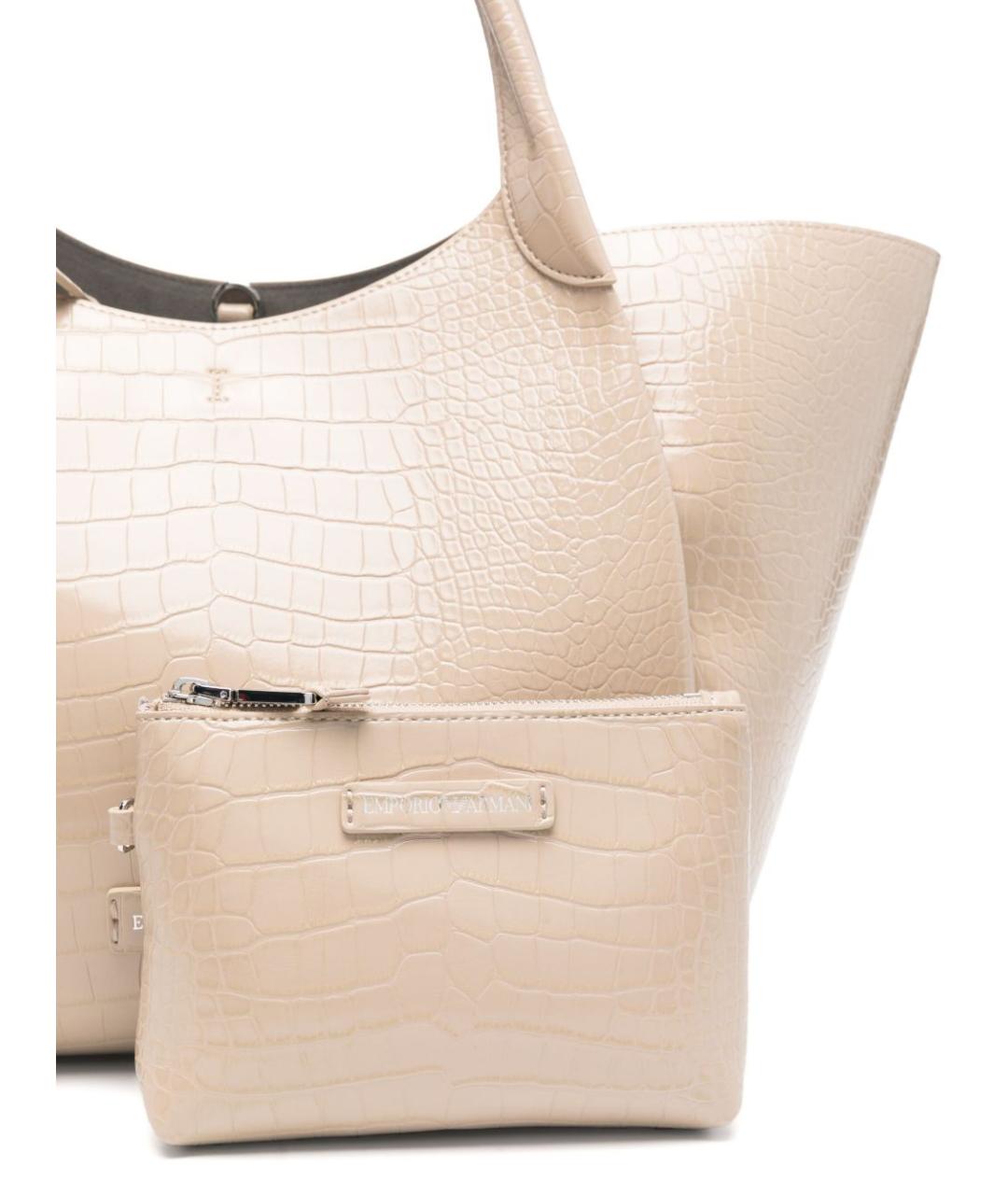 EMPORIO ARMANI Бежевая сумка тоут, фото 4