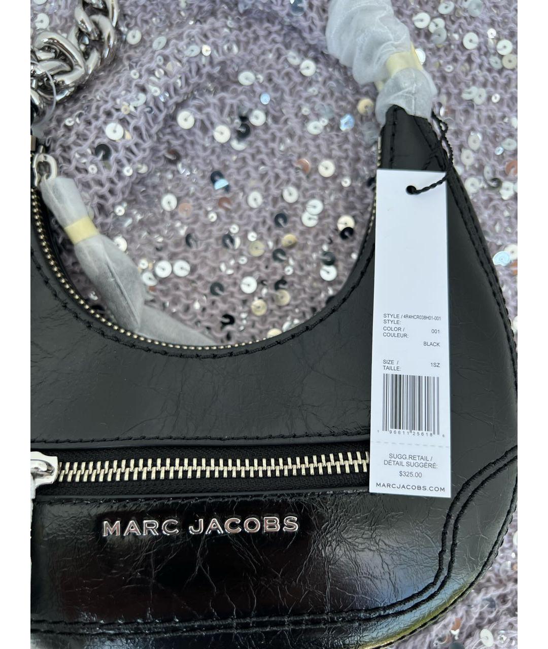 MARC JACOBS Черная кожаная сумка через плечо, фото 7