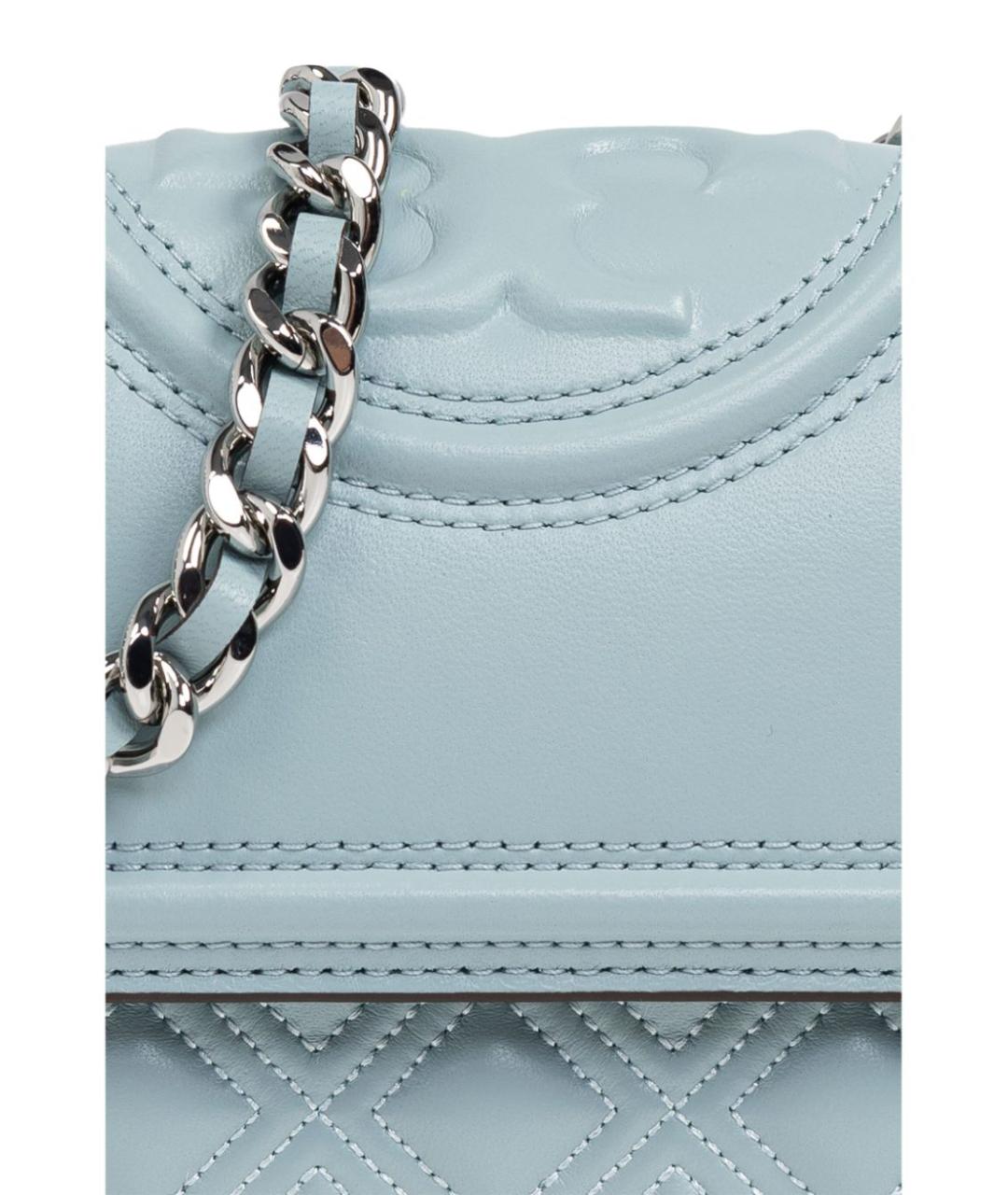 TORY BURCH Голубая кожаная сумка через плечо, фото 2