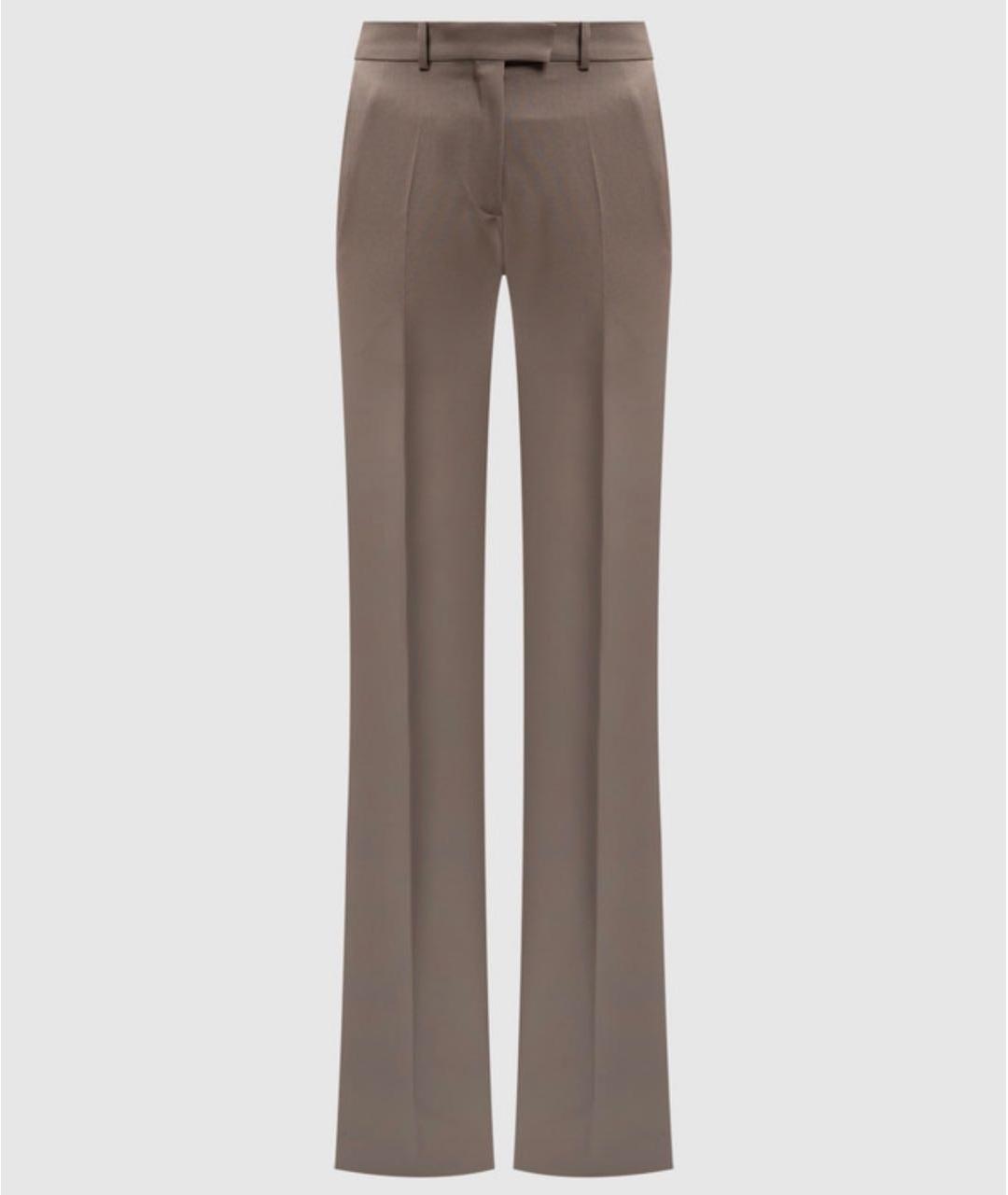 THE ATTICO Серые шерстяные брюки узкие, фото 6