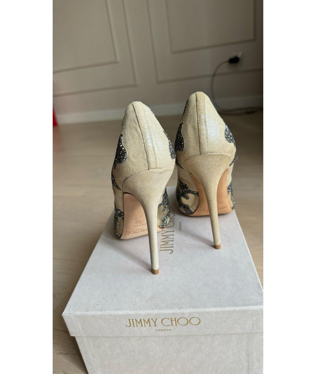 JIMMY CHOO Бежевые туфли, фото 4
