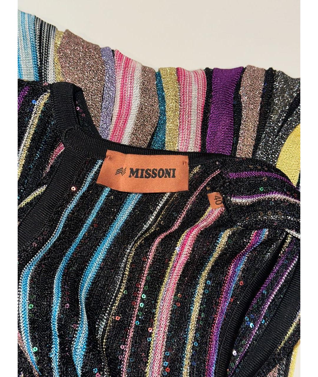 MISSONI Черное полиэстеровое коктейльное платье, фото 6