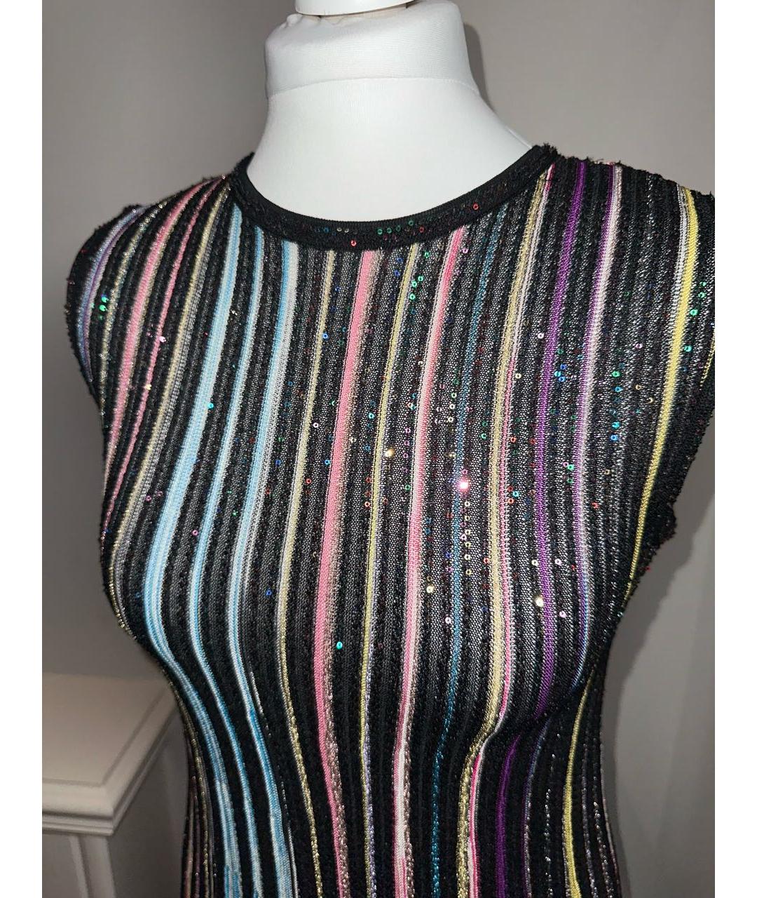 MISSONI Черное полиэстеровое коктейльное платье, фото 3