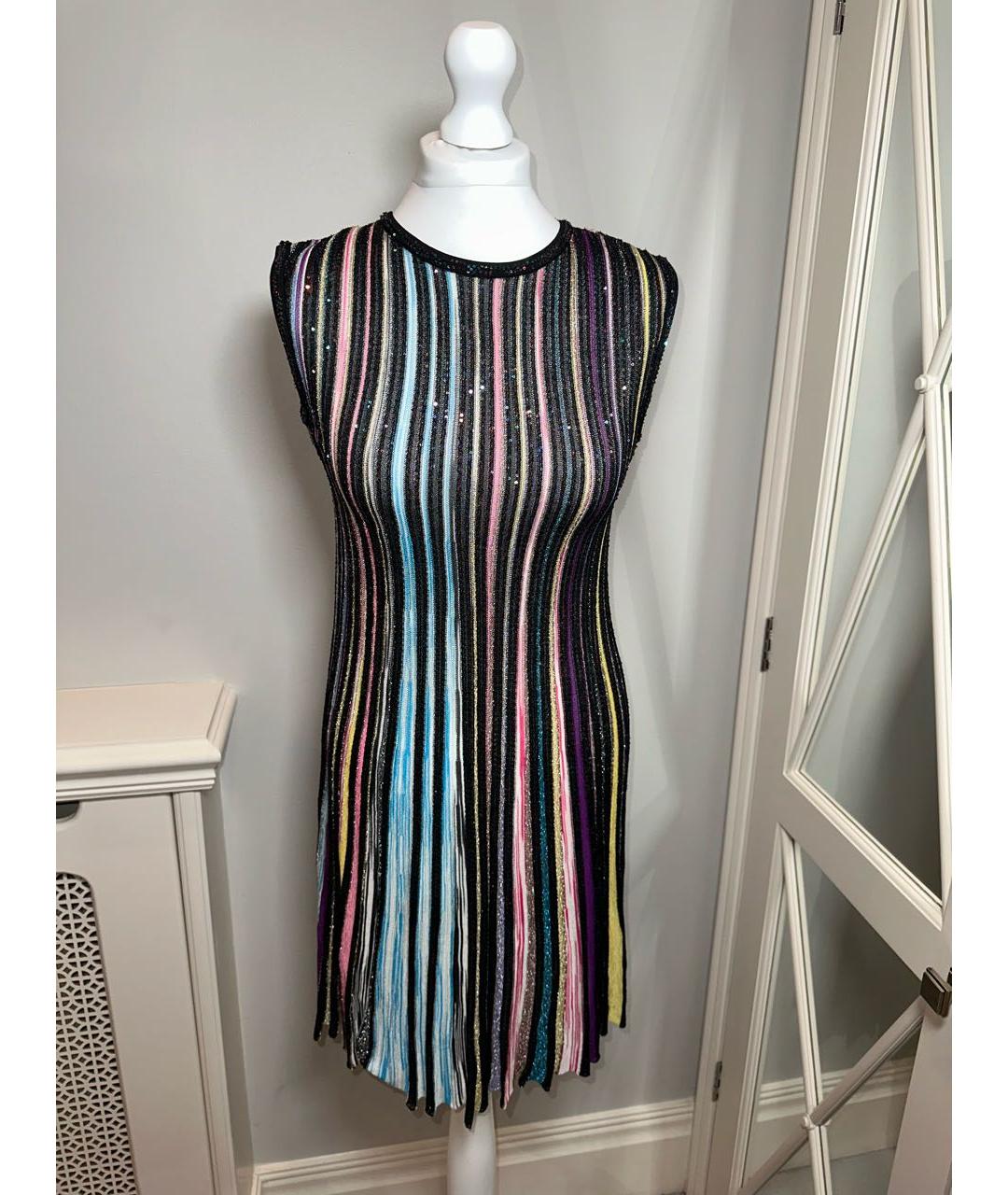 MISSONI Черное полиэстеровое коктейльное платье, фото 7