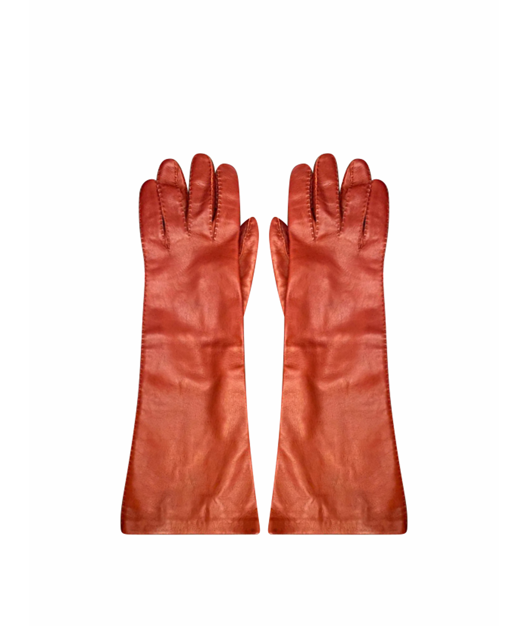 'S MAX MARA Бордовые кожаные перчатки, фото 1