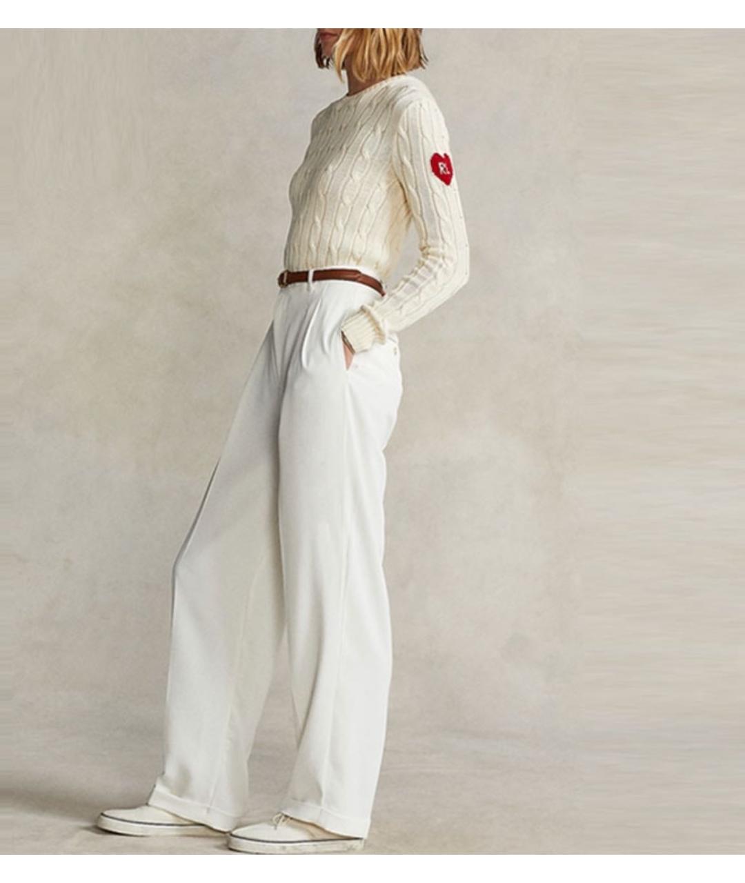 POLO RALPH LAUREN Белый хлопковый джемпер / свитер, фото 5