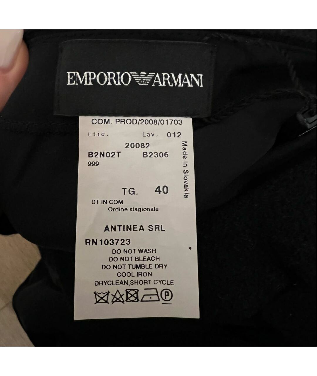EMPORIO ARMANI Черная шелковая юбка мини, фото 5