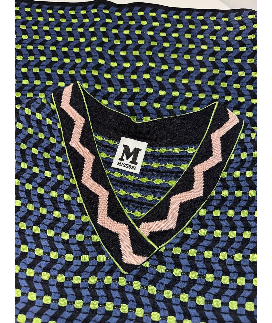 M MISSONI Зеленые полиэстеровое коктейльное платье, фото 3