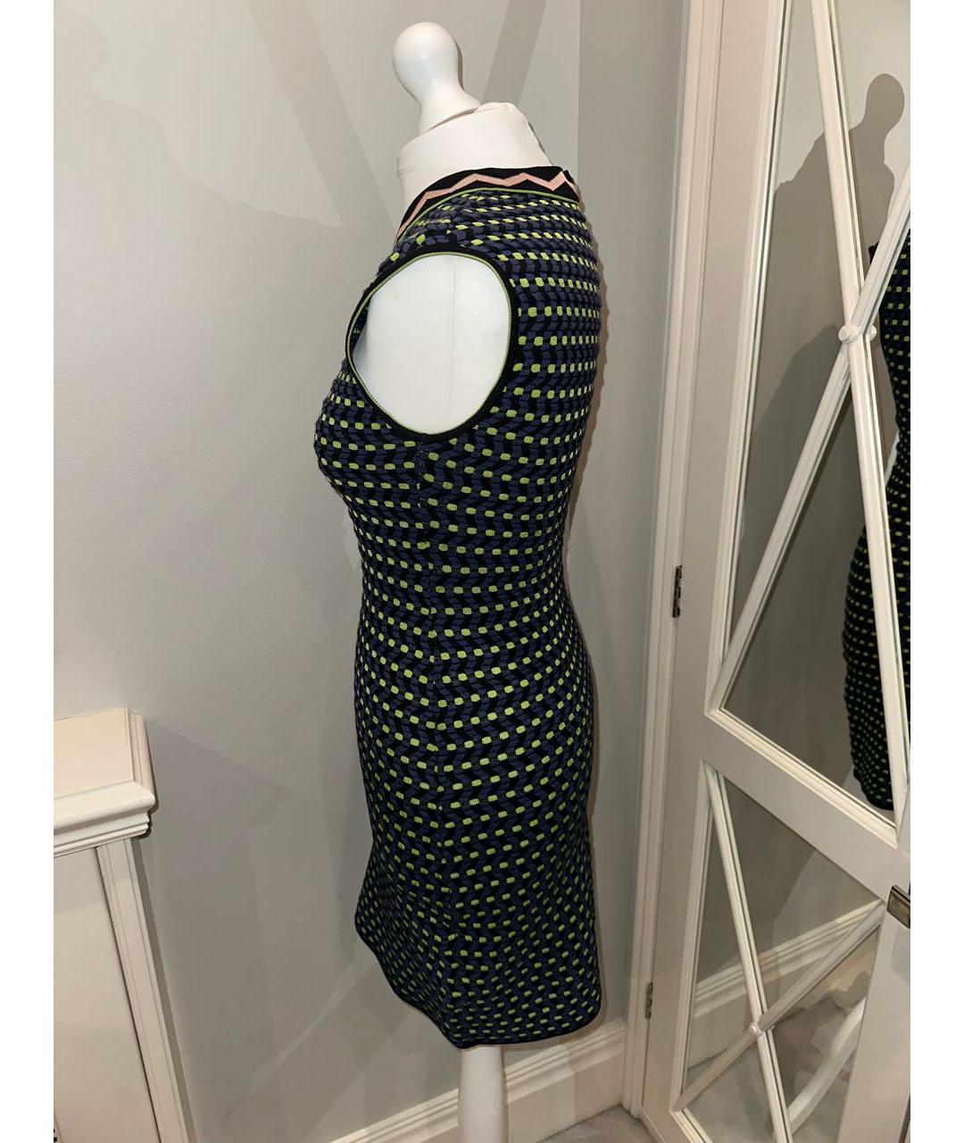 M MISSONI Зеленые полиэстеровое коктейльное платье, фото 5