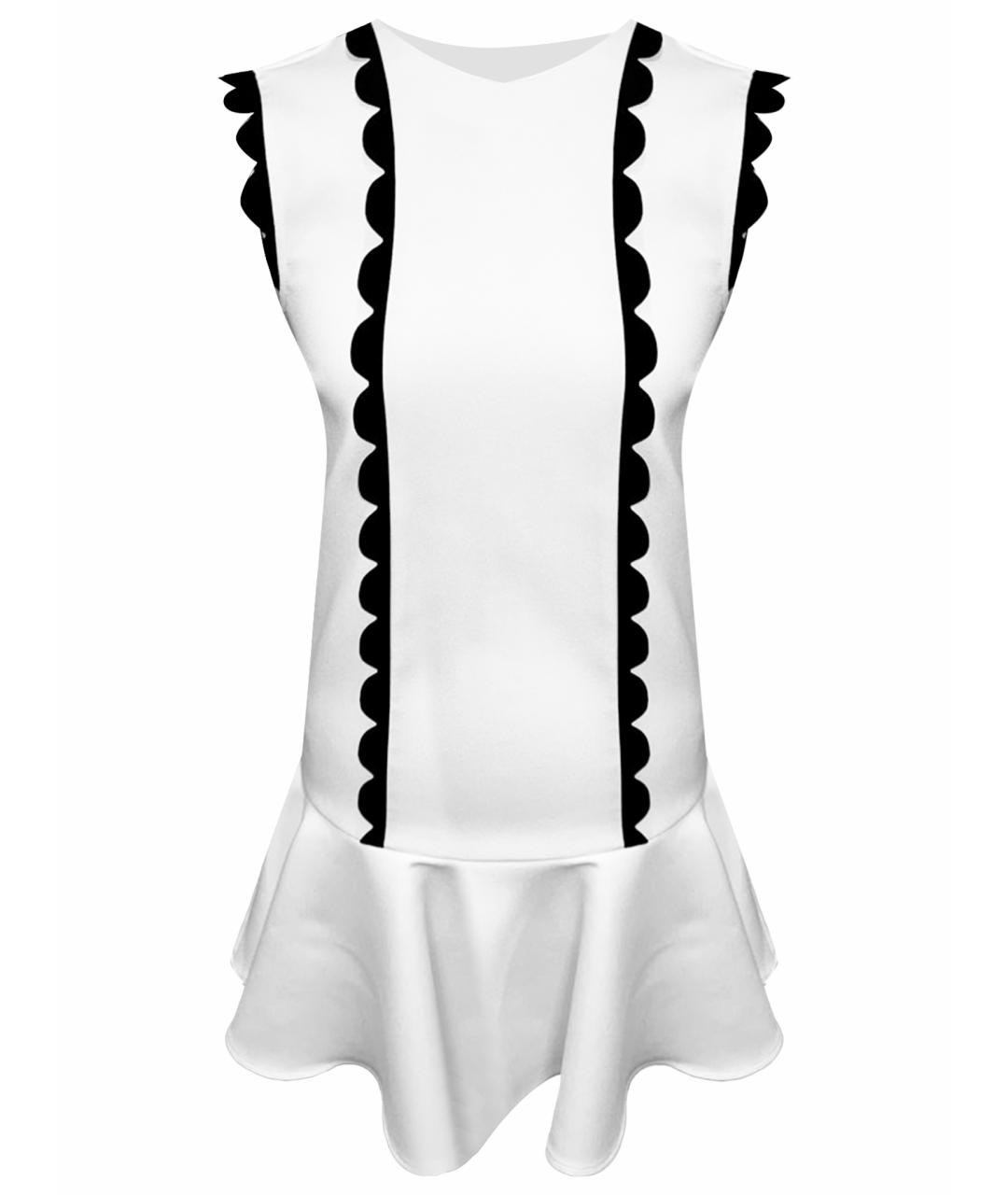RED VALENTINO Белое полиэстеровое коктейльное платье, фото 1
