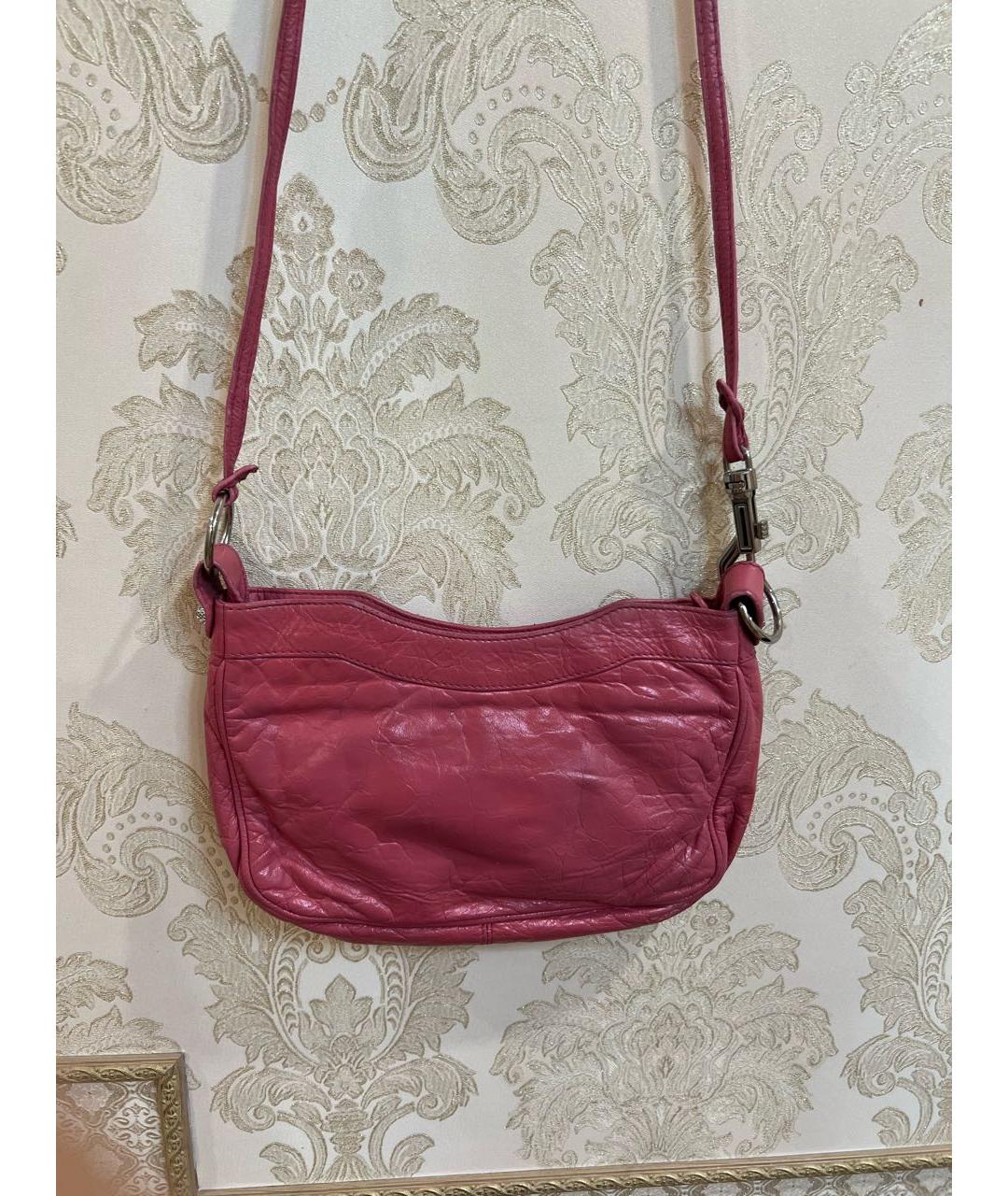 BALENCIAGA Розовая кожаная сумка через плечо, фото 3