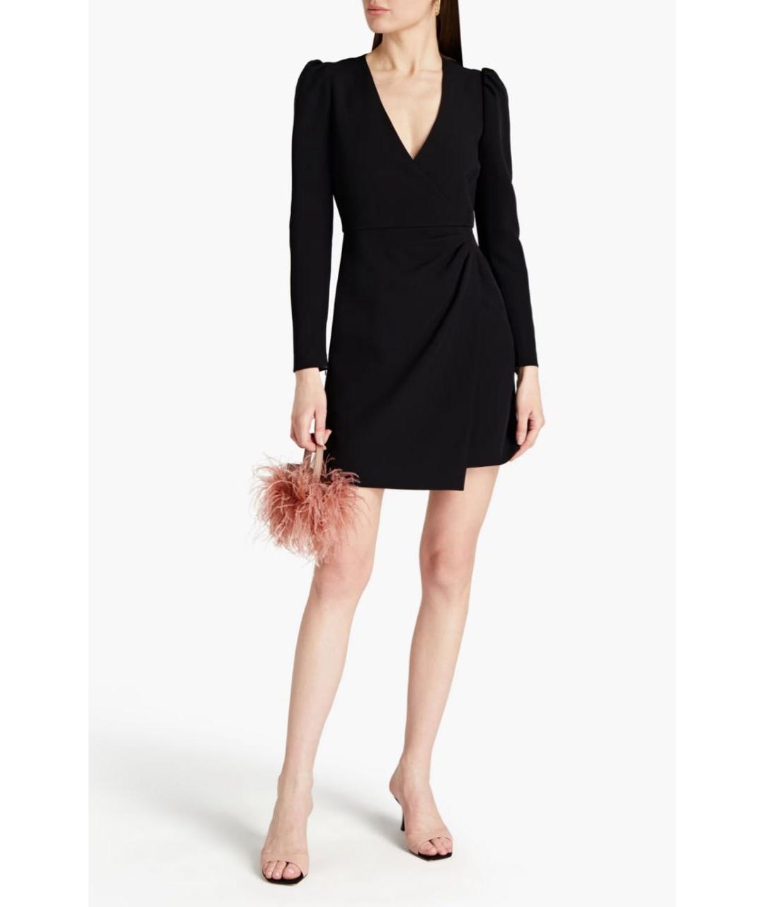 RED VALENTINO Черное полиэстеровое коктейльное платье, фото 7