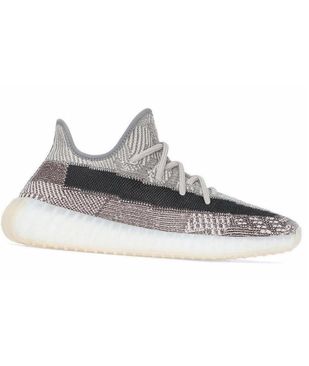 ADIDAS YEEZY Бежевые текстильные низкие кроссовки / кеды, фото 1