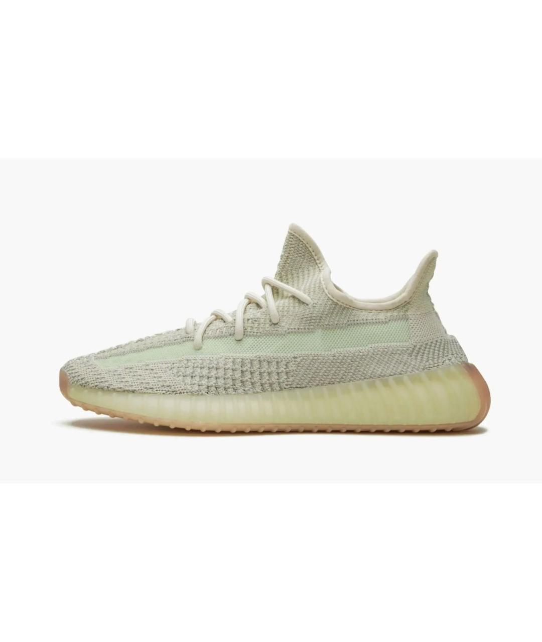 ADIDAS YEEZY Хаки текстильные низкие кроссовки / кеды, фото 7