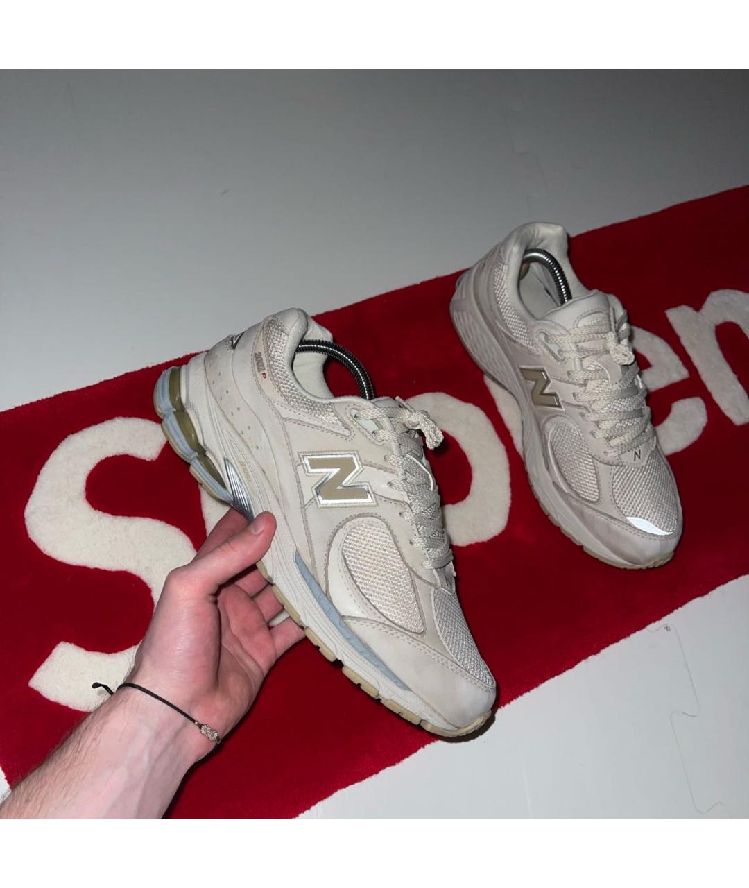 NEW BALANCE Бежевые нубуковые низкие кроссовки / кеды, фото 6