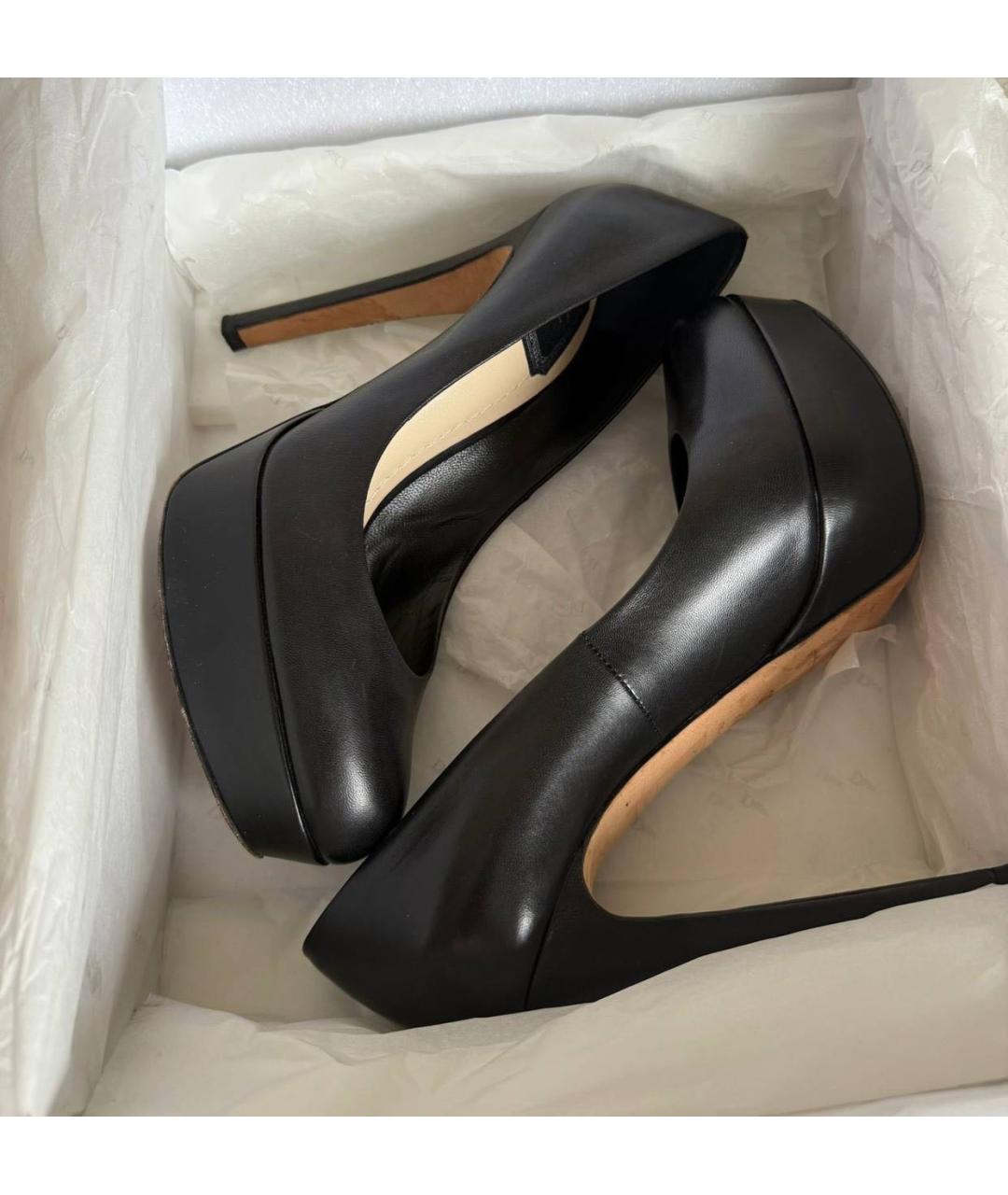 CHRISTIAN DIOR Черные кожаные туфли, фото 4