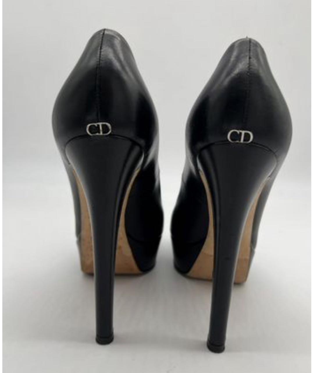 CHRISTIAN DIOR Черные кожаные туфли, фото 6