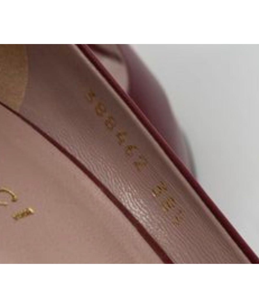 GUCCI Бордовые кожаные туфли, фото 7