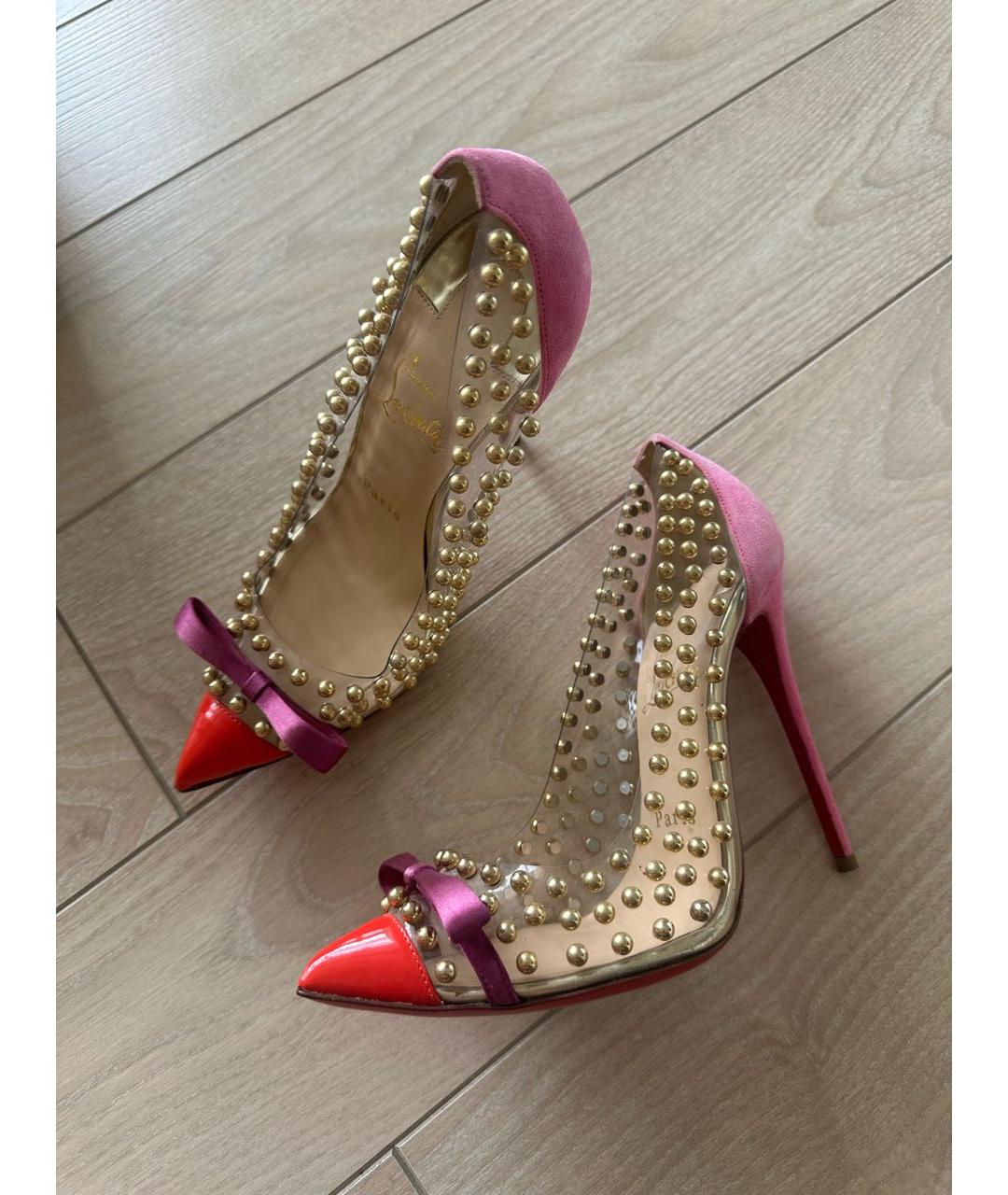 CHRISTIAN LOUBOUTIN Розовые кожаные туфли, фото 3