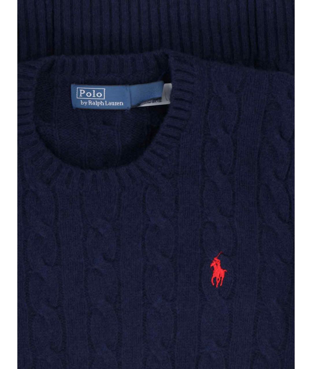 POLO RALPH LAUREN Синий шерстяной джемпер / свитер, фото 3