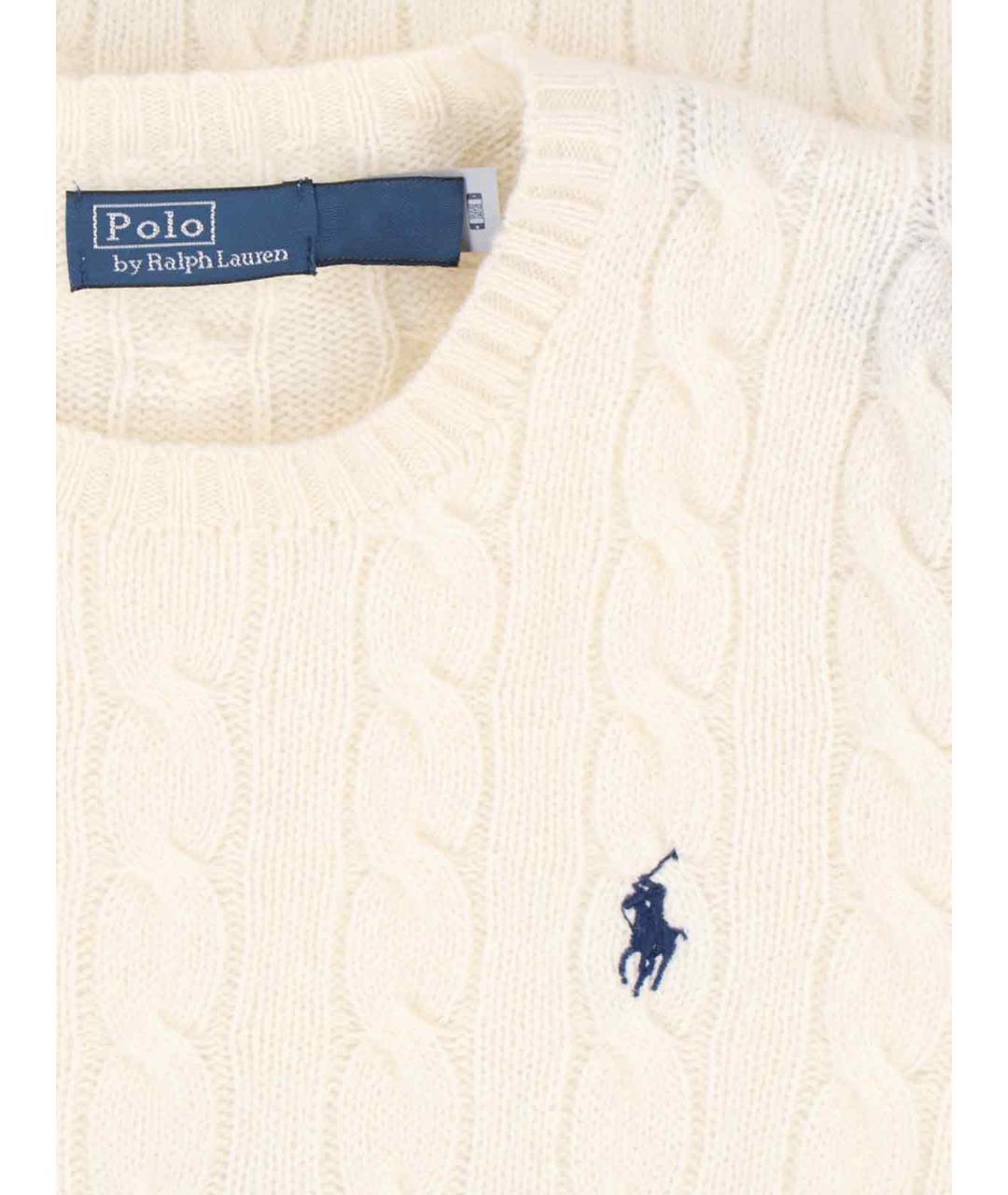 POLO RALPH LAUREN Бежевый шерстяной джемпер / свитер, фото 3