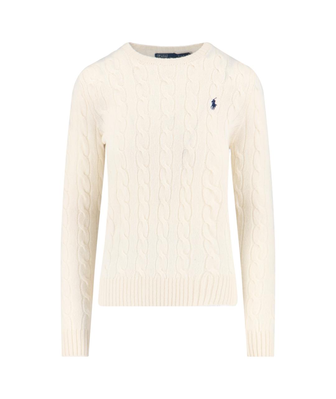 POLO RALPH LAUREN Бежевый шерстяной джемпер / свитер, фото 1
