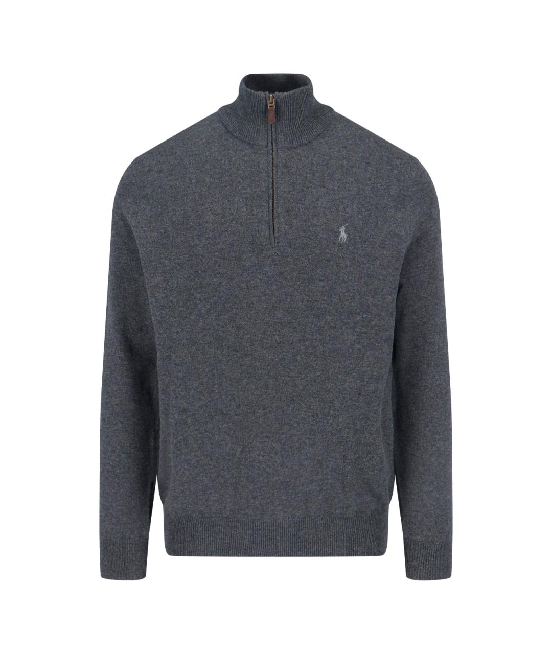 POLO RALPH LAUREN Серый шерстяной джемпер / свитер, фото 1